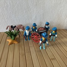 5 Blaurock Nordstaaten  Soldaten  Figuren Playmobil mit Kanone