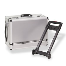 Alu Koffer Trolley Alutrolley Handgepäck Pilotenkoffer silber 49,5x25x37 cm