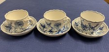 Antikes Mokkaservice 3-fach Set Zwiebelmuster Porzellanmanufaktur Meissen TipTop