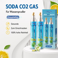 CO2 Zylinder 60L 410g X 2 Kohlensäure für Soda-Stream Wasser-Sprudler Kartusche