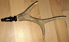 altes Reh Gehörn Geweih 19cm mit Halterung für Brieföffner Deko basteln