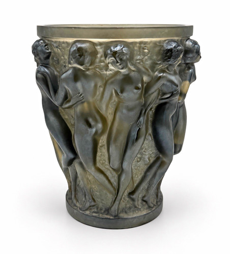 Lalique bacchantes vase bronze - bacchantes,