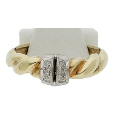 Diamant Ring 585/ 14 K Gold Vintage Gelbgoldring Damen Weite 54 R02.8394