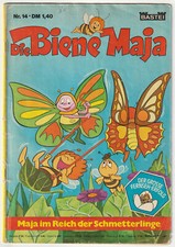 ✪ DIE BIENE MAJA #14 Maja im reich der Schmetterlinge, Bastei 1977 COMICHEFT Z3