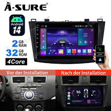 Für Mazda 3 2009-2013 BL 9" Android 14 Autoradio GPS Navi BT WIFI Carplay 2+32GB