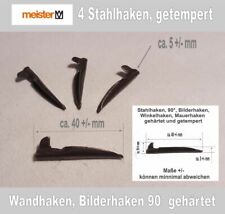 Stahlhaken Wandhaken Bilderhaken Mauerhaken, gehärtet und getempert, 40 mm