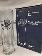 Maisels Hefeweizen 6x Glas 0,5 l Designglas Gastro Weizenglas Weizenbier blau