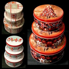 Gebäckdosen Set 3er Plätzchendose Keksdose Blechdose Weihnachten