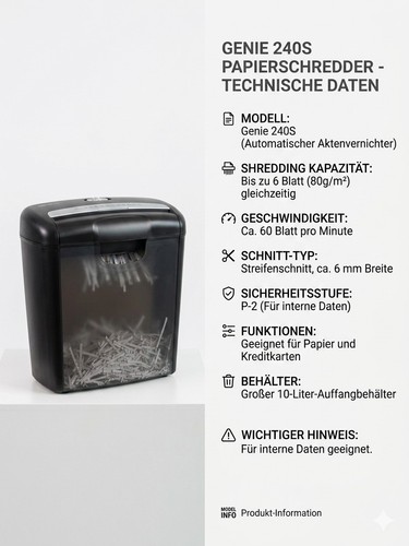 Genie 240s aktenvernichter - genie,