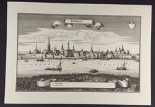 DÜSSELDORF KUPFERSTICH MERIAN 1647 - 43x30 cm !! - FAKSIMILE 1972 - TOP !!