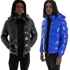 Jacke Herren Lack Einfarbig Glänzend Bomber Puffer GIOSAL
