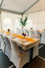 100 Stuhlhussen Standard weiß- Guter Zustand! Stretch