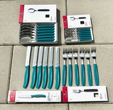 Victorinox 24 tlg. Besteck Tafelbesteck  Messer Gabel Löffel Kaffeelöffel grün