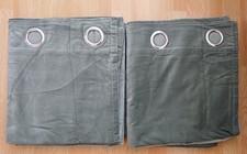 Ikea Sanela Vorhang Graugrün Grün Ösen Samt NEU 