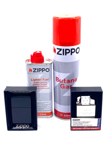 Zippo feuerzeug matt schwarz - matt, +