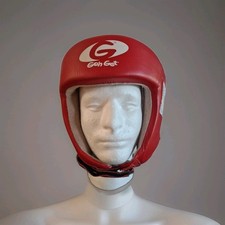 Kopfschutz Boxen Kampfsport, Leder, Größe M, Neupreis 89,00 Euro, Rot