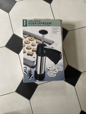 Edelstahl Gebäckpresse mit 10 Formscheiben und 6 Tüllen von TCM