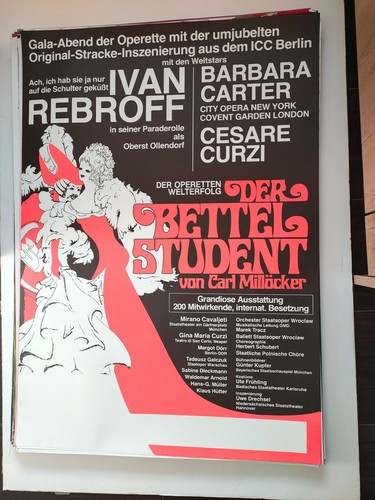 Plakat der bettelstudent tour - der,