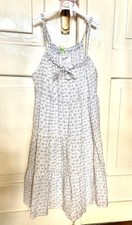 Phister & Philina, Kleid, 9 Jahre, Gr. 134, weiß, graues Muster, guter Zustand