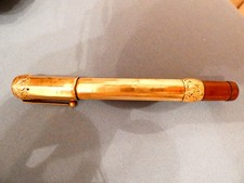 Gold 750, Antik Fendograph Safety Gold Overlay Füllfederhalter 18 K R  ca. 1920