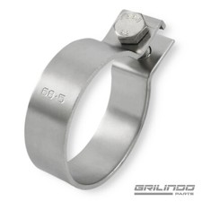 2 Stk. Rohrschelle Edelstahl DIN ø 68mm Massiv Breitbandklemme V2A Auspuff 71555