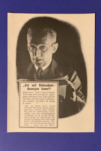 Chlorodont 1936 werbung 30er - chlorodont, 1936,