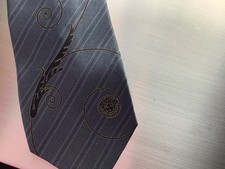 Versace Seidenkrawatte grau