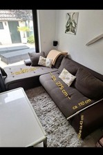Sofa mit Schlaffunktion, braun