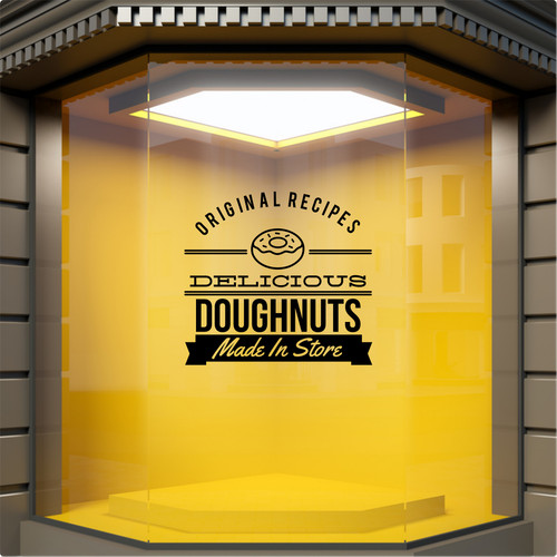 Leckere donuts schaufenster - donuts,