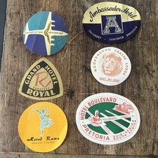 6   alte Kofferaufkleber