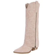 Damen Cowboyboots mit Reißverschluss Ital-Design 1658 in Beige