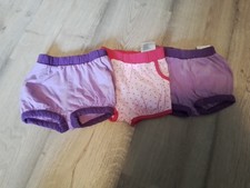 3 Kurze Mädchen Höschen, Pink und Lila, Gr. 68, dopodopo