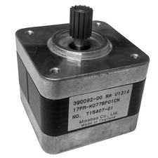 Schrittmotor Stepper MINEBEA 17PM-K 42mm 1,8° 10,2V 34Ohm Ritzel für Zahnriemen