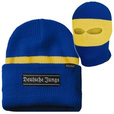 Mütze Sturmhaube DEUTSCHE JUNGS Schwarz Blau Rot Gelb Weiß Grün Deutschland