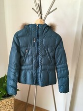 Damen Winterjacke Steppjacke mit Kapuze Gr. S, petrol, neuwertig