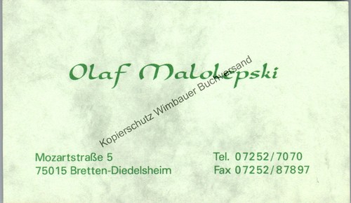 Original visitenkarte olaf - visitenkarte,