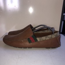 Gucci Brown Leather And GG Coated   42