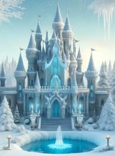 Eisschloss fotodruck 150x150cm - eisschloss,