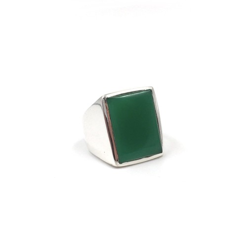 925 silber ring grüner onyx - 925,