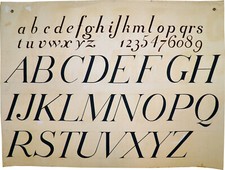 Alphabet Edg Plakat Gouache