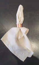 10er Set Leinenservietten Stoffservietten 45x45cm Beige Creme Leinen Servietten