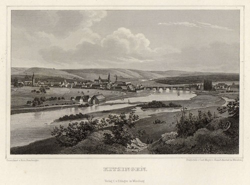Kitzingen original stahlstich - original,