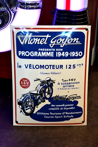 Emailschild monet goyon - monet, 125ccm