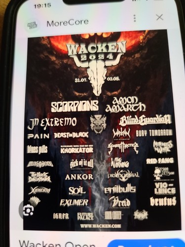 Woa wacken ticket hard - -,