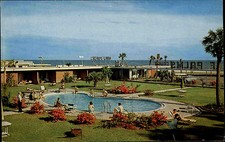 Glendale Vereinigte Staaten Color AK ~1960/70 Gulf Palms Hotel Court Restaurant