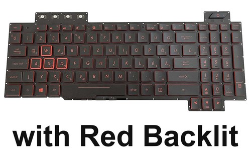 Red backlit tastatur - red,