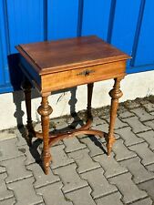 ANTIKER NÄHTISCH BEISTELLTISCH UM 1880 NUSSBAUM MASSIV HOLLAND