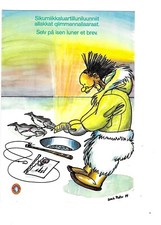 Inuit Eskimo Eis Angeln Brief 1987 - Grönland - Postkarte Maxikarte Philatelie