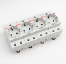 4x Verteilereinbausteckdose ABB M1175 Schutzkontakt SCHUKO-Steckdose 250V AC 16A
