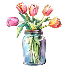 Car Sticker 18x18 cm | Tulip